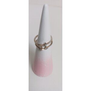 Vintage CHAM CN 925 P Double Band Ring Size 5.5